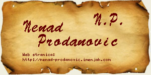 Nenad Prodanović vizit kartica